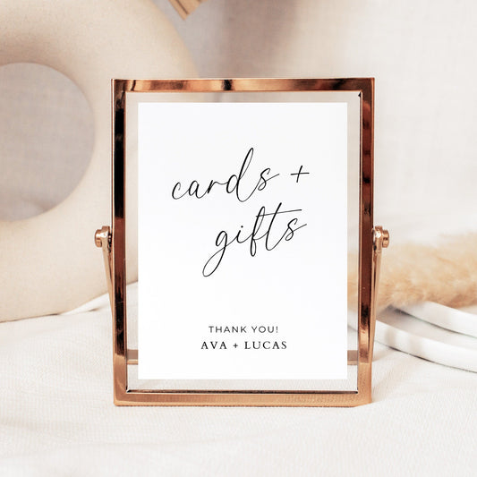 Wedding Cards and Gifts Sign Printable Template