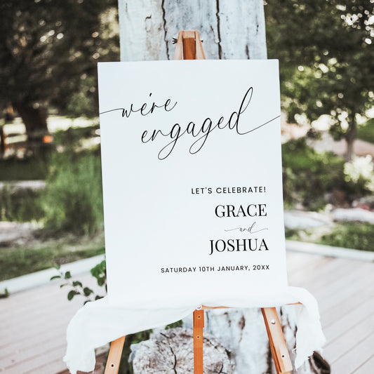 Engagement Party Welcome Sign Template