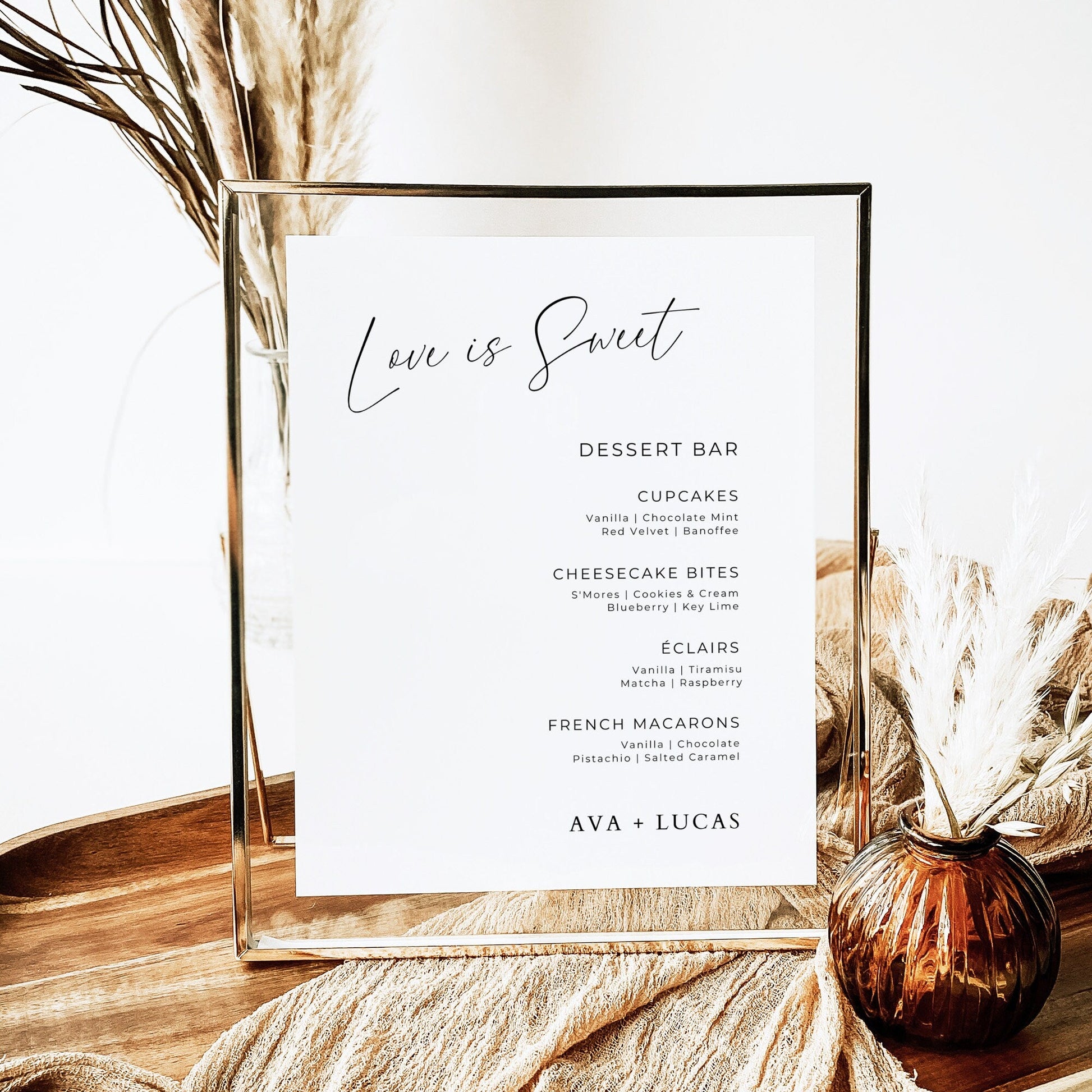 Dessert Menu Sign Template