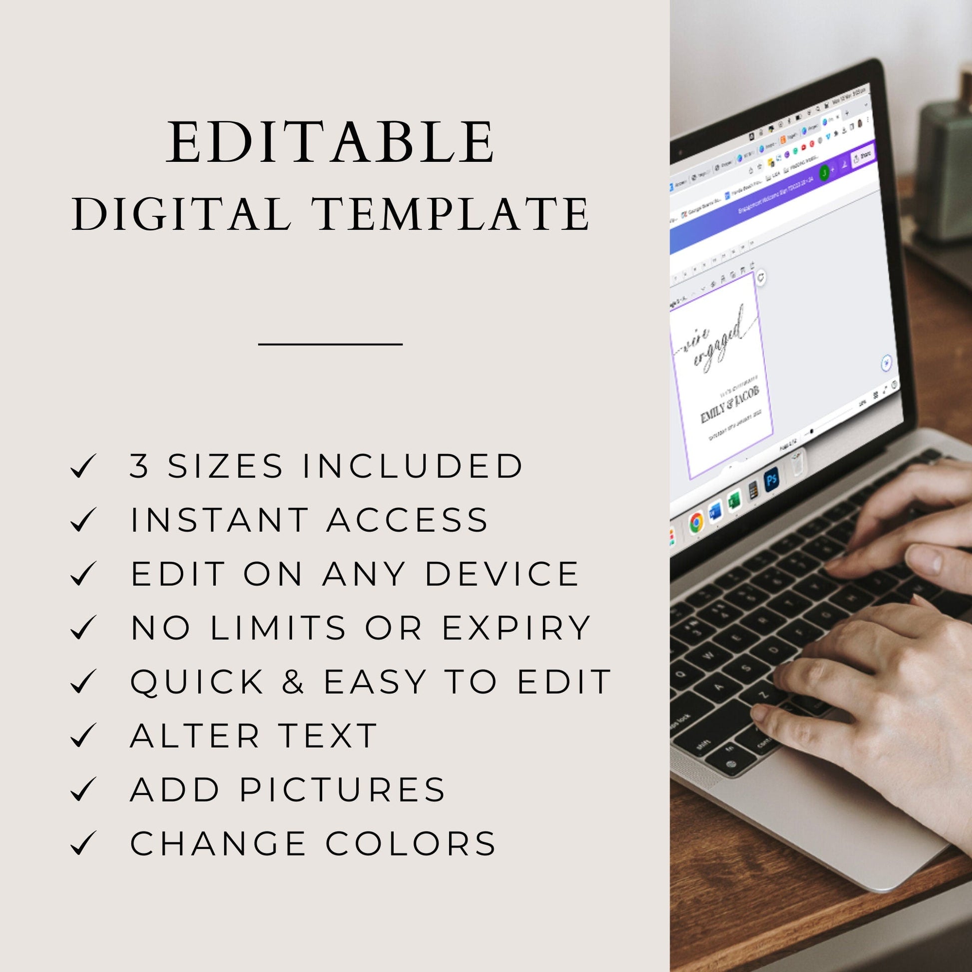 Easy to edit Canva digital templates, instant digital download